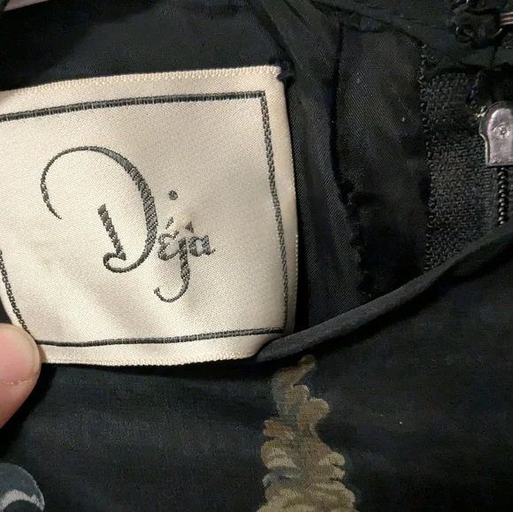 Vintage Floral Long Sleeve Chiffon Dress - Picture 12 of 13